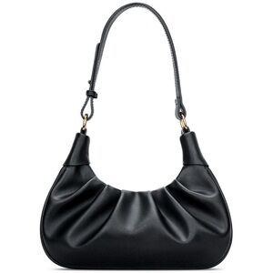 Shoulder Bag Crescent Handbag Ruched Purse Underarm Bag Mini Hobo new